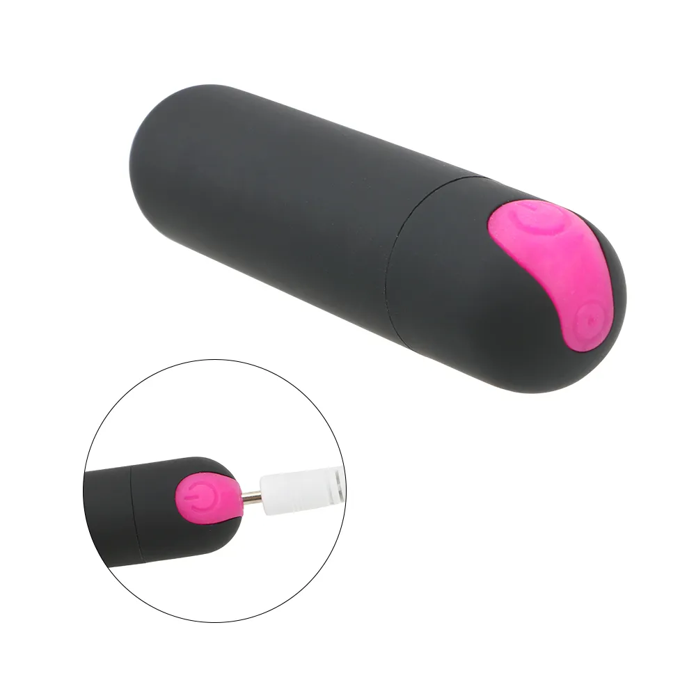 USB wiederaufladbarer Mini-Bullet-Vibrator, starke Vibration, G-Punkt-Massagegerät, 10 Geschwindigkeiten, leistungsstarkes sexy Spielzeug für Frauen