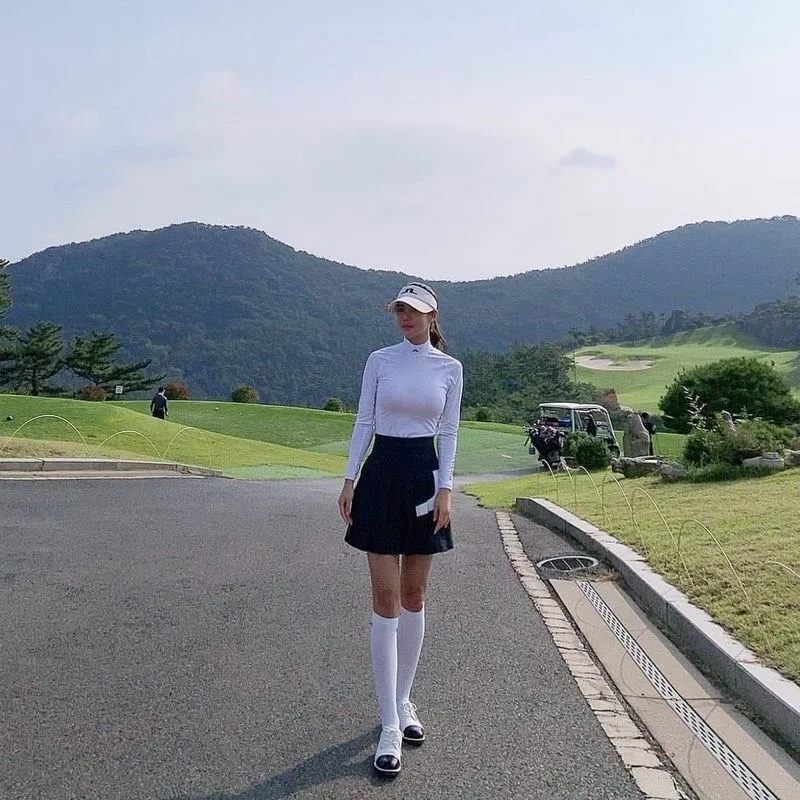 Frühling Sommer kurzer plissierter Golfrock für Frauen JL Damen-Golfrock mit hoher Taille und kurzen Hosen Sport-Tennisrock unten 220801