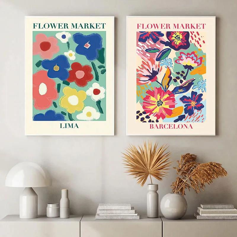 Matisse Poster Soyut Tuval Resim Keith Wall Sanat Çiçek Pazarı Posterler ve Baskı Resimleri Oturma Odası Ev Dekoru 220716