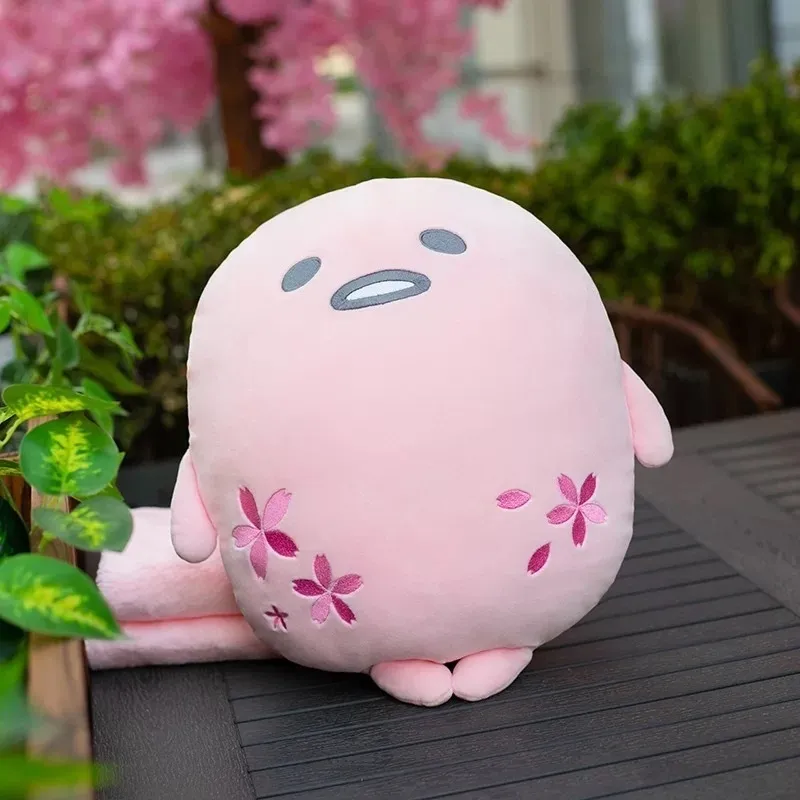 45 cm Kawaii Pink Sakura Lazy Pluszowa Pluszowa poduszka kreskówka Anime Doll Doll Cute Lazy Egg Flexed Prezent urodzinowy dla dziewcząt 220721