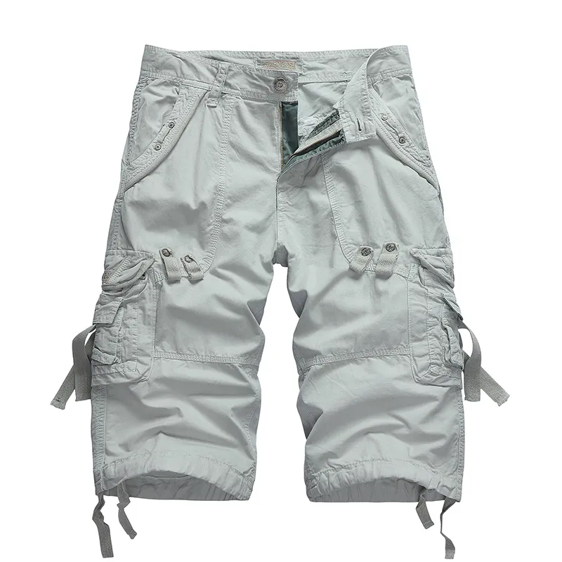 2022 Nya våren män bomullsfrakt shorts kläder sommar avslappnade byxor Bermuda mode strandskjutning denim last korta män 0613