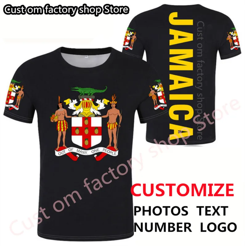 Ямайка футболка DIY Бесплатное название номера варенья футболка нация флаг JM Jamaican Country College Print P O 0 одежда 220616