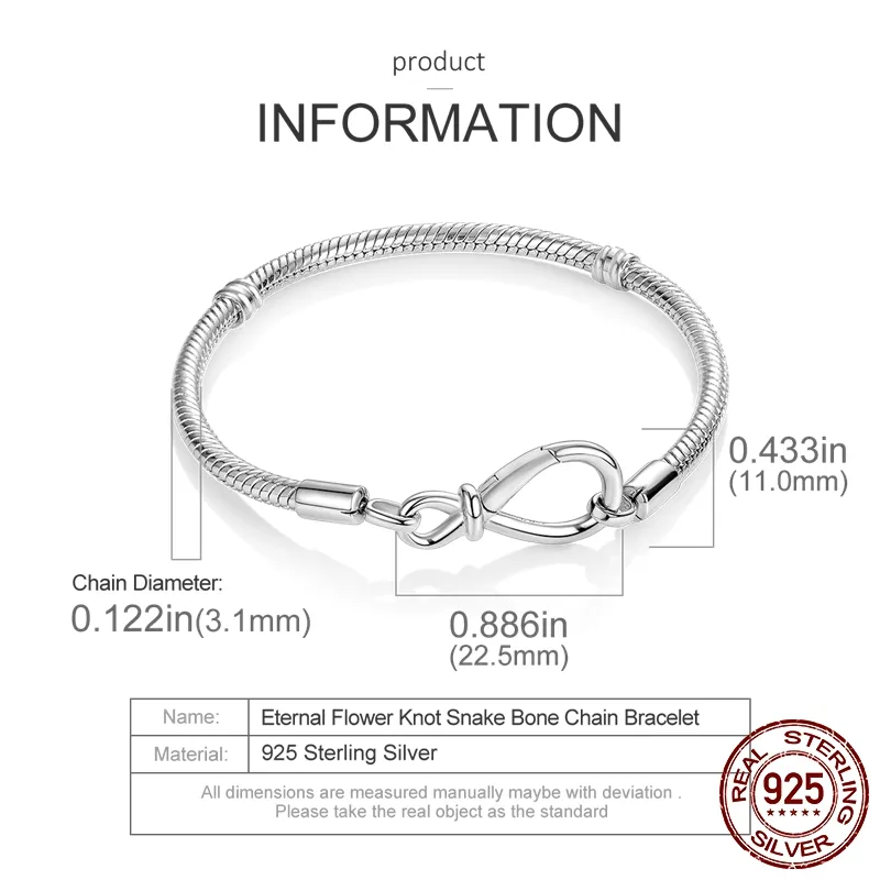2022 Новый оригинальный дизайн браслеты из стерлингового серебра 925 пробы искрящаяся бабочка лапа сердце змея браслет-цепочка подходит для женщин с подвесками из бисера DIY 217e