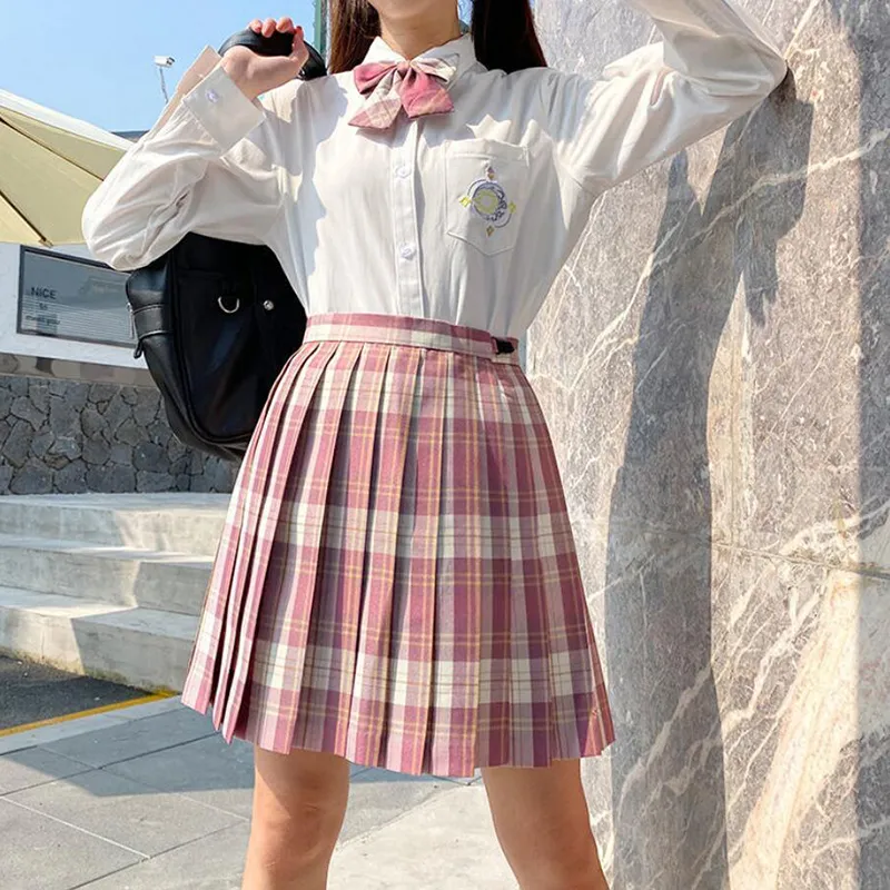 ZOKI Plaid femmes jupe plissée nœud papillon été taille haute Preppy filles danse Mini mignon une ligne Harajuku Sexy japon Faldas 220317