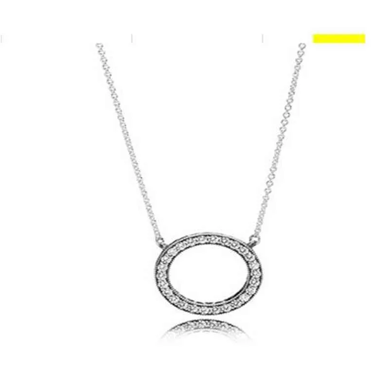 Merk Mode-sieraden vrouwen Pan Familie Cirkel Ketting Ronde Halo Sleutelbeen Chain329F8179383