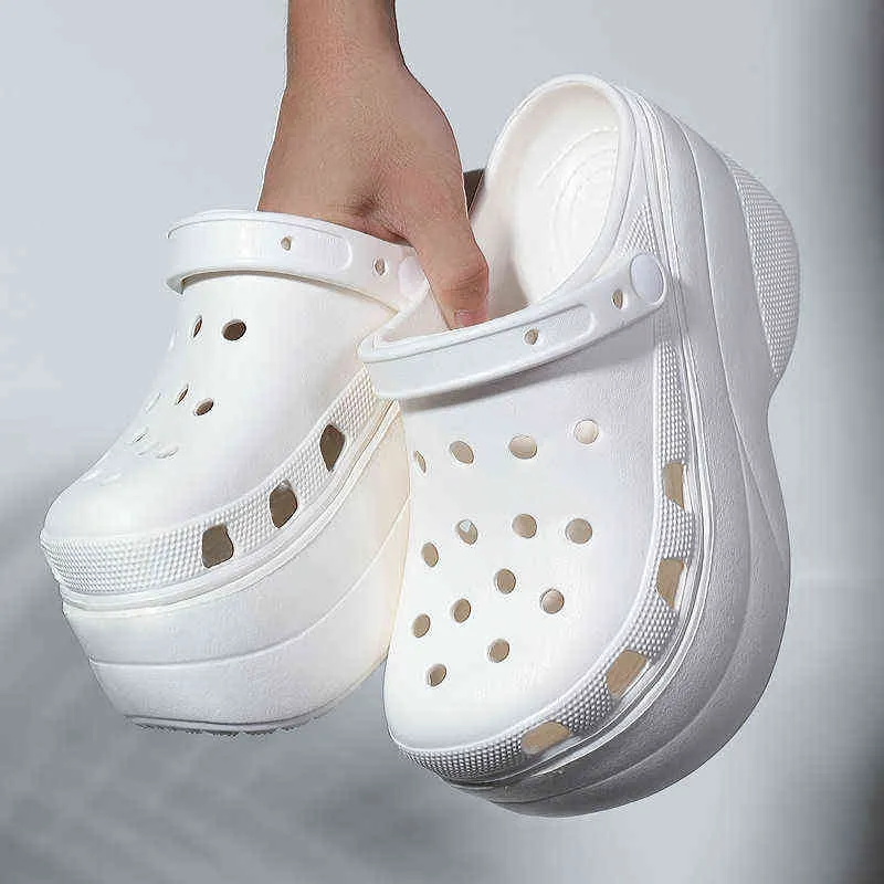 Super High 10cm Sandals Summer Women Slippers Platform Sandals Outdoor Clogs Thick Street Beac Flip Flops Garden Shoes G220518