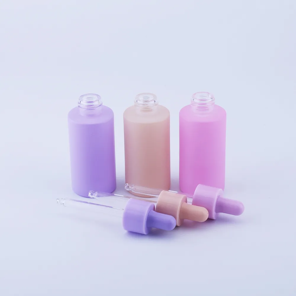 40 ml Dropperflaskor Färgglas Aromaterapi Refillerbar flaska för Essential Massage Oil Pipette Container