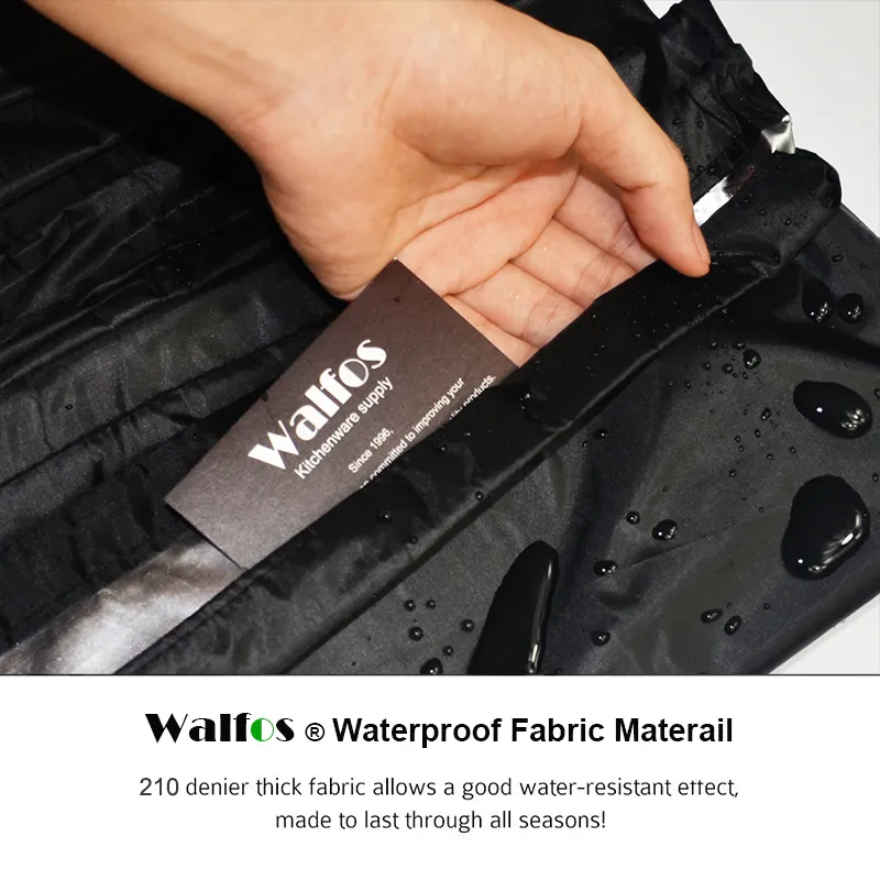 WALFOS Waterproof Grill Cover BBQ Outdoor Rainproof Dustproof Heavy Duty for Gas Charcoal Electric 220510