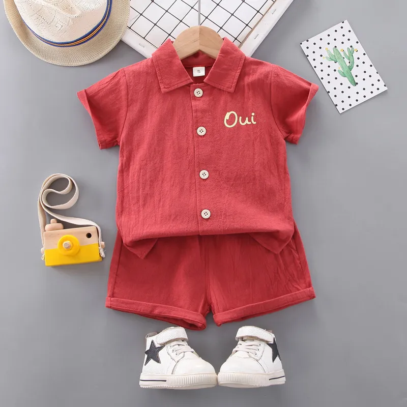 Summer Baby Boys Clothing Sets Children Casual Short Sleeve Shirt Shorts /sets Kids Sportswear Toddler Fashion Clothes 220425