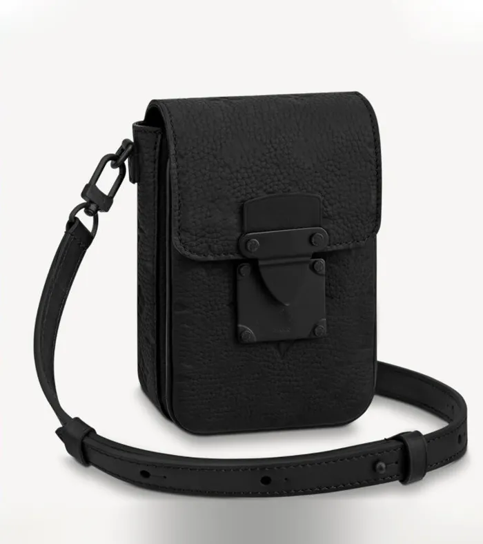 Bolsas noturnas M81524 S-bloqueio S-bloqueio vertical Designer de carteira vestível Bolsa Crossbody para homens Mini Purse da marca com cadeia single deve 263q