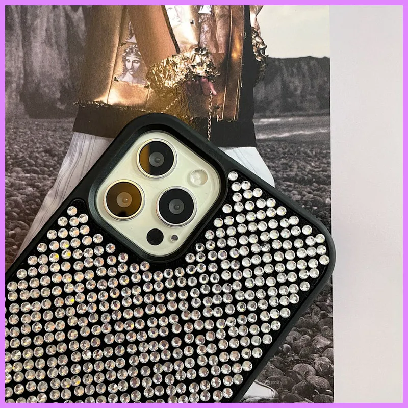 Street Fashion Telefoonhoesje Luxe Designer Iphone-hoesjes voor vrouwen met volledige diamanten Geschikt voor iPhone 11 12 13 Pro Max D228104F7662295