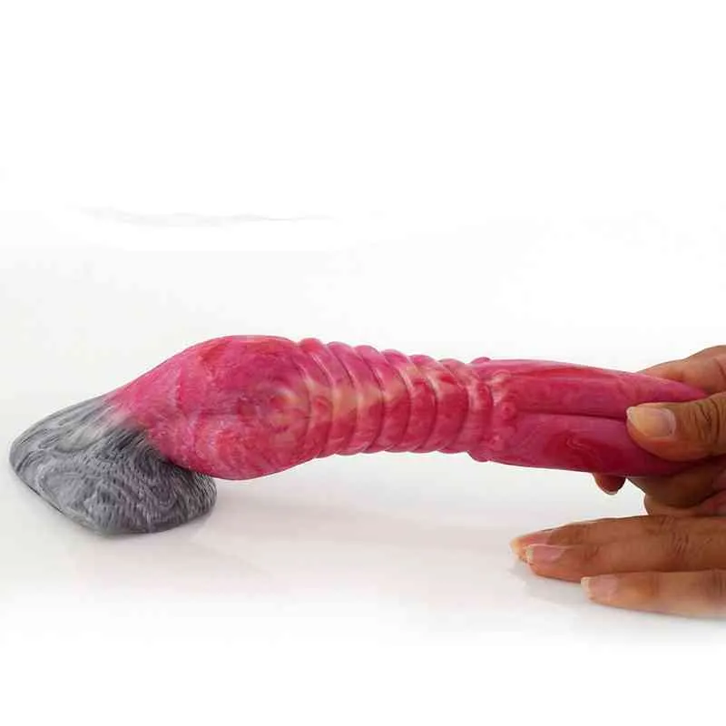 NXY DILDOS DONGS 현실적인 혀 항문 플러그 거대한 매듭 딜도 판타지 커플을위한 섹스 장난감 실리콘 G 스팟 오르가즘 자극 자위기 220511
