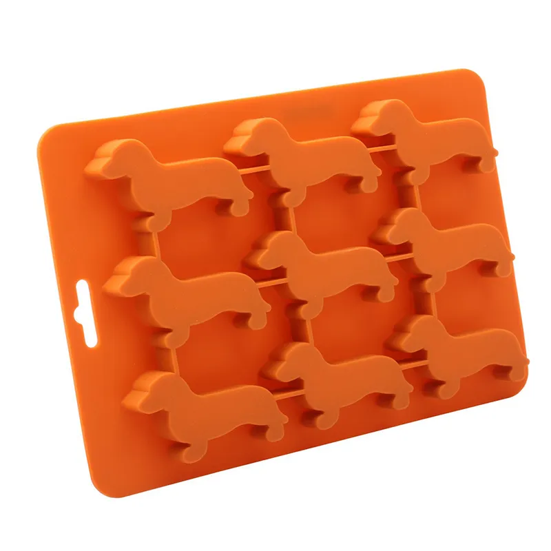 Хгднор Творческий силиконовый талочный щенк в форме льда кубика кубика шоколадное печенье Diy домашнее лоток кухня инструменты 220617