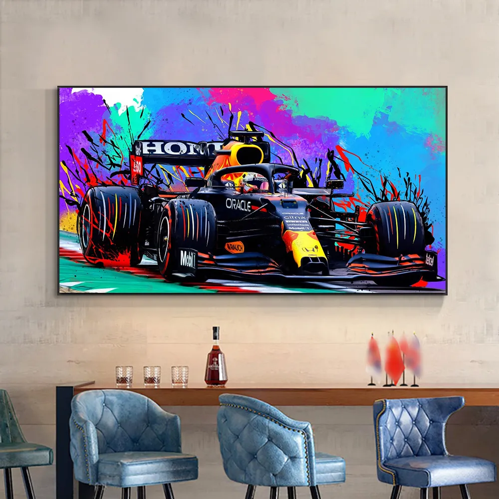 F1 Formule Ayrton Senna Star Race Voiture Champion Du Monde Peinture Affiche Mur Art Impressions Sur Toile Peinture Moderne Pour La Maison Chambre Décor