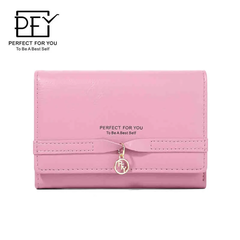 Simple Fashion Small Fresh Student Three Fold Niche Wallet Japanese and Korean Women's Wallet Multi Card Short Wallet Women 220625