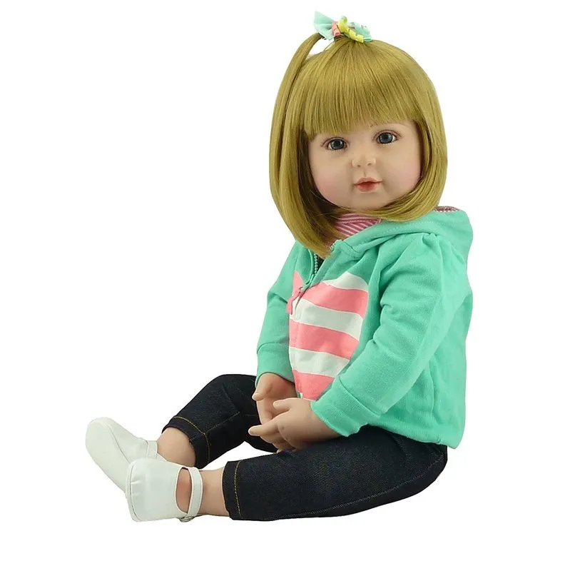 Reborn Baby Doll 48 cm Pełny silikonowy zestaw do ciała może kąpać się w zapasowych zabawkach dla dzieci 220504