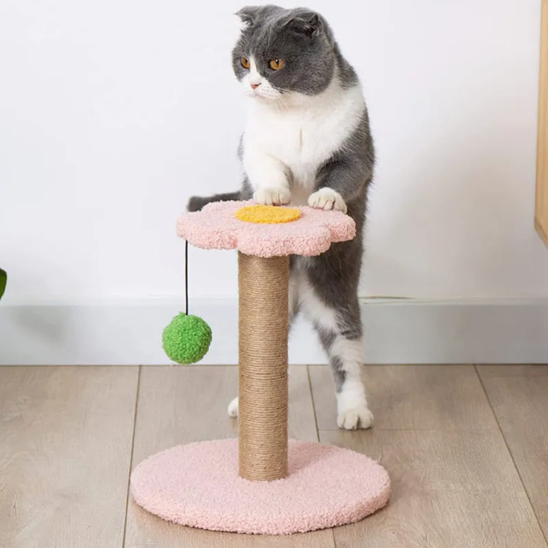 Albero di gatto sisal con un giocattolo graffiante graffio graffi di graffi con gatti a sfera graffiati divano di divano della torre 220620