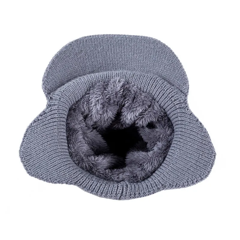 Chapeaux d'hiver chauds doublés de fourrure unisexe, élégants, avec bord, bonnet doux pour hommes et femmes, oreilles classiques tricotées, 220817