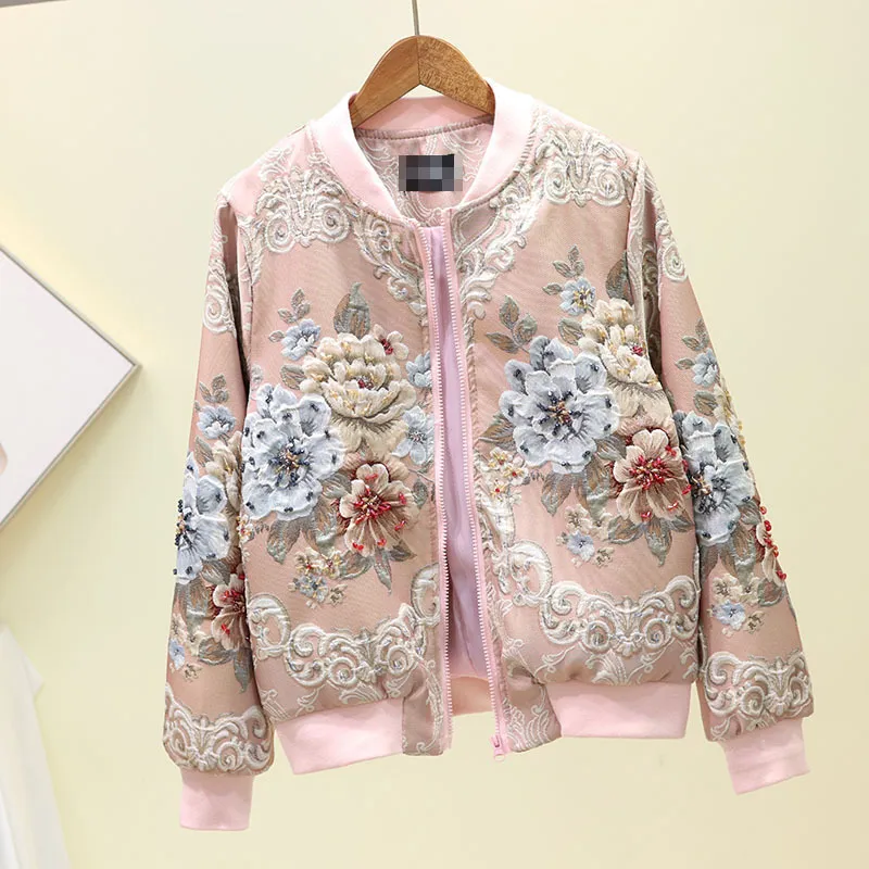 Svoryxiu Designer Custom Made Autumn Winter Outwear Jackets Dames Vintage Gold Line Jacquard Beading Luxe tops Coat Jackets 220722