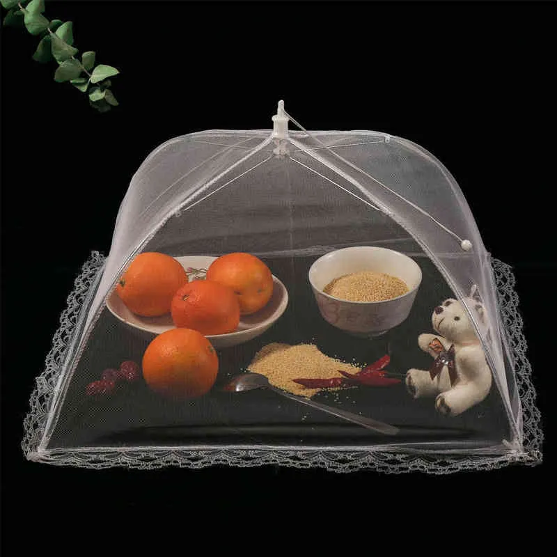 12-18 inç ev gıda şemsiyesi kapak piknik barbekü parti çadırı mutfak yemek masası anti sivrisinek dirençli net çadır y220526