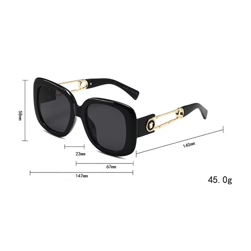 Designer Heren Zonnebrillen Dames Zonnebril Vierkant Mode Retro Trend Gouden Frame Glazen Lens Brillen voor 5 Kleur Optioneel Prachtig 262T