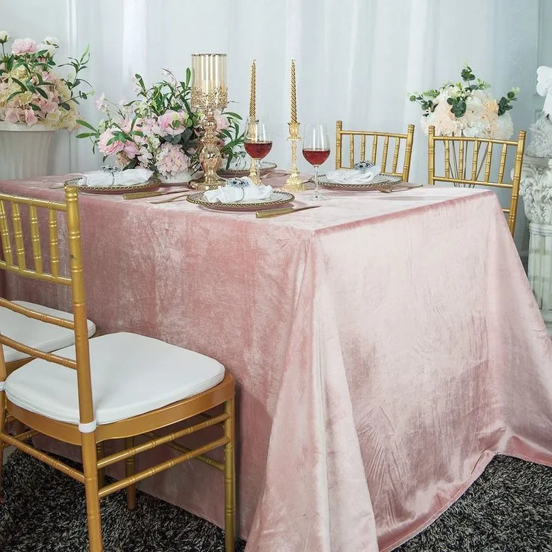 Ru114a Dekoracja przyjęcia urodzinowego Dark Green Burgundy Champagne Ivory Pink Velvet Table Runner 2208108902388