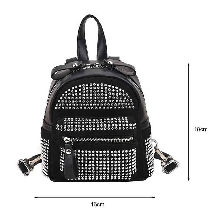 NXY School Torba Mały plecak moda kryształowy ramię ramię mini dla damskich kobiet swobodne podróże torebki Bagpack 220802