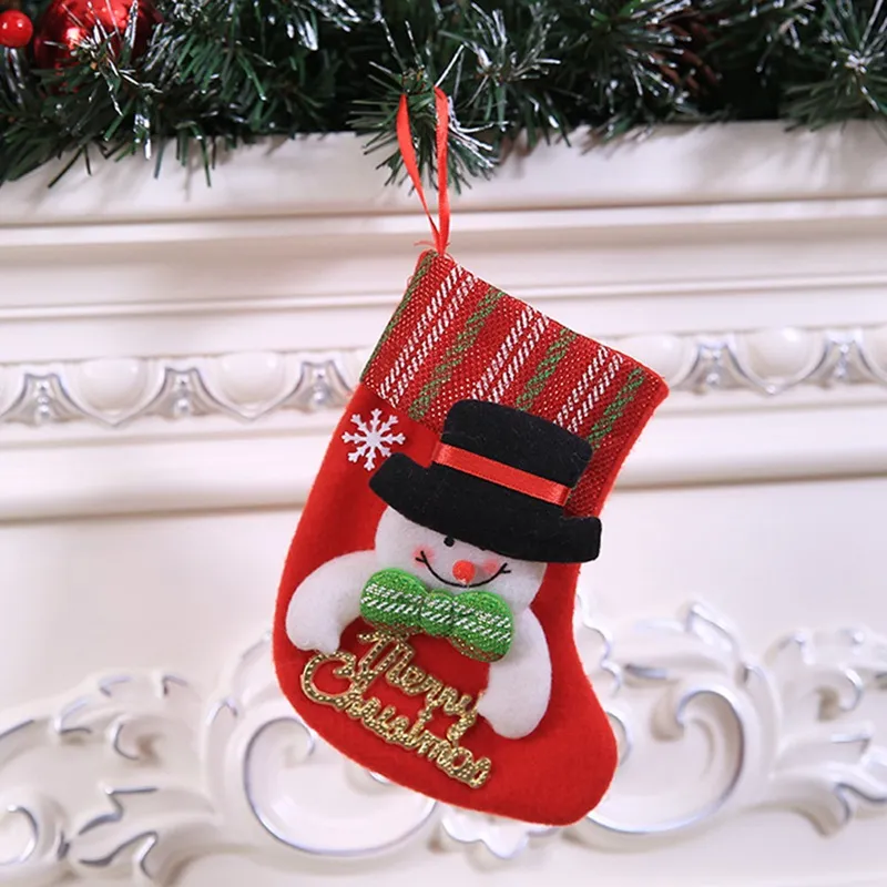 New Year Christmas Stockings Candy Gift Bags Xmas Tree Decor Christmas Decorations for Home Natal Navidad Christmas Ornaments