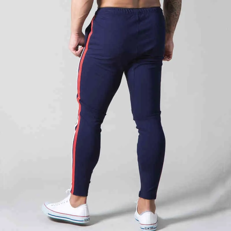 Blanc Jogger Pantalons De Survêtement Hommes Casual Maigre Coton Pantalon Gym Fitness Pantalon D'entraînement Mâle Printemps Sportswear Survêtement Pantalon Bas G220713