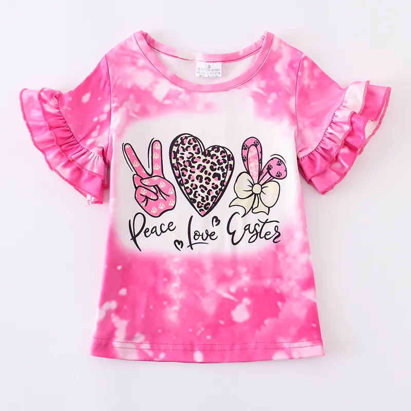 Girlymax Baby Girls Easter st patricks Day Boutique Bleached Shirts Top Milk Silk Children Clothes Short Sleeve Ruffles 220620