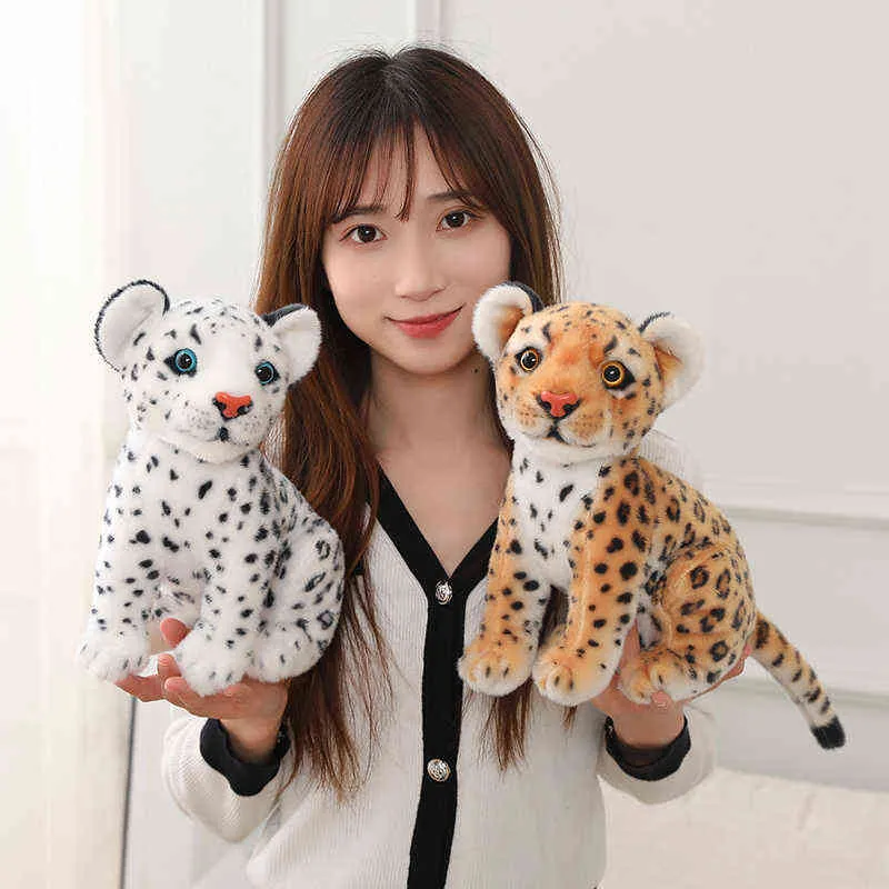 PC CM Beautiful Simulation Tiger Leopard Plush Toys Kawaii Сидящие куклы для животных, наполненные для детей, подарки на день рождения J220704