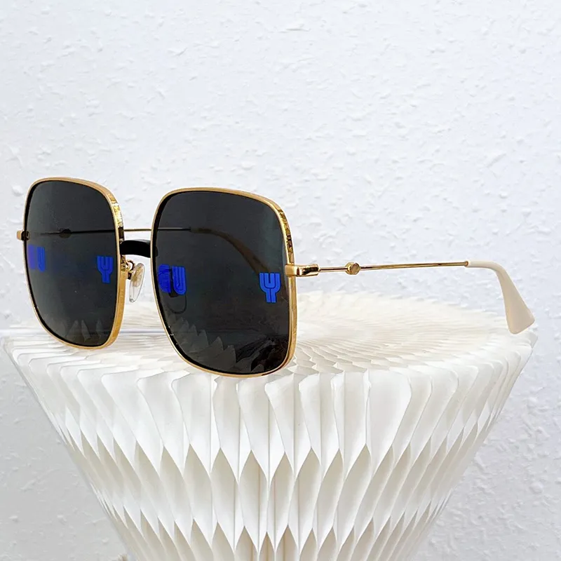 neueste Mode Sonnenbrillen Männer Designer Frauen Sonnenbrille quadratischen Rahmen Sonnenbrillen Spiegeldruck Persönlichkeit Netz rot Straße Schießen coup220n