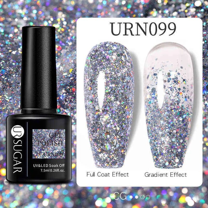 NXY Główny żel 7 5 ml Silver Glitter Cekiny UV Polski Semi Stałe Soak Off Led Manicure Art Hybrid Lakier 0328