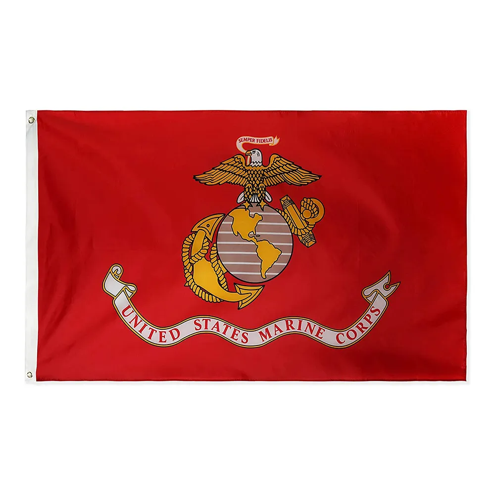 Red USMC USA FLAG FLAGA 3X5 FT 90X150CM Flagi wojskowe USA Poliester American Army Banner Dhl Dostawa DHL
