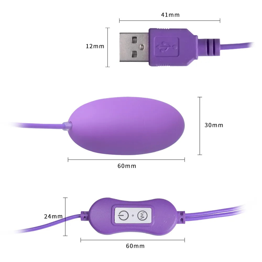 USB Mini doppia velocità multipla Uovo vibrante Forte vibratore a forma di proiettile Capezzolo Clitoride Stimolatore della vagina Giocattoli sexy le donne