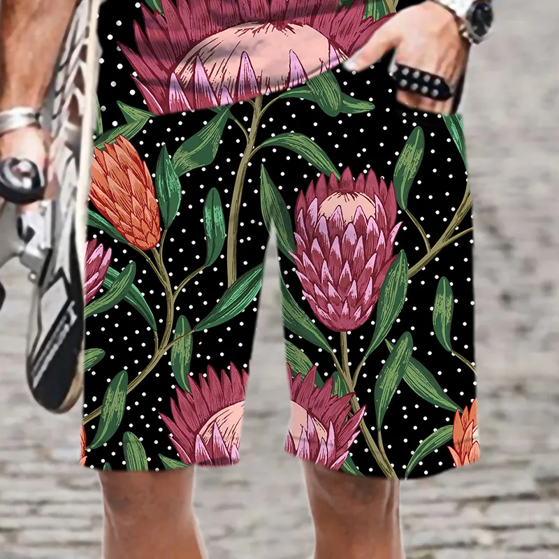 Mäns casual shorts snöflinga mönster coola snabba torra män/kvinnor herrar kläder streetwear roliga baddräkt elastisk midja bekväm 220624