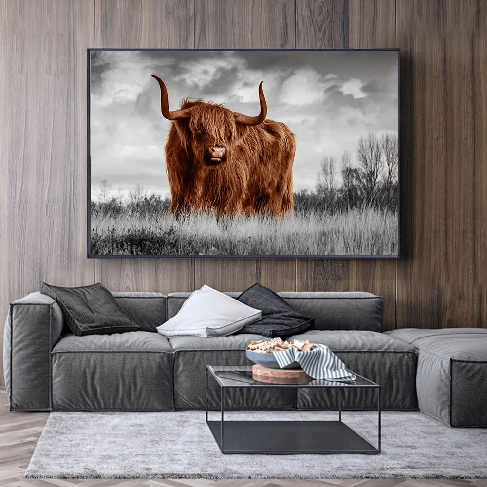 Verspil vee foto wilde dieren canvas schilderen gedrukte muurkunst voor woonkamer moderne decoratieve foto's home decor unframe