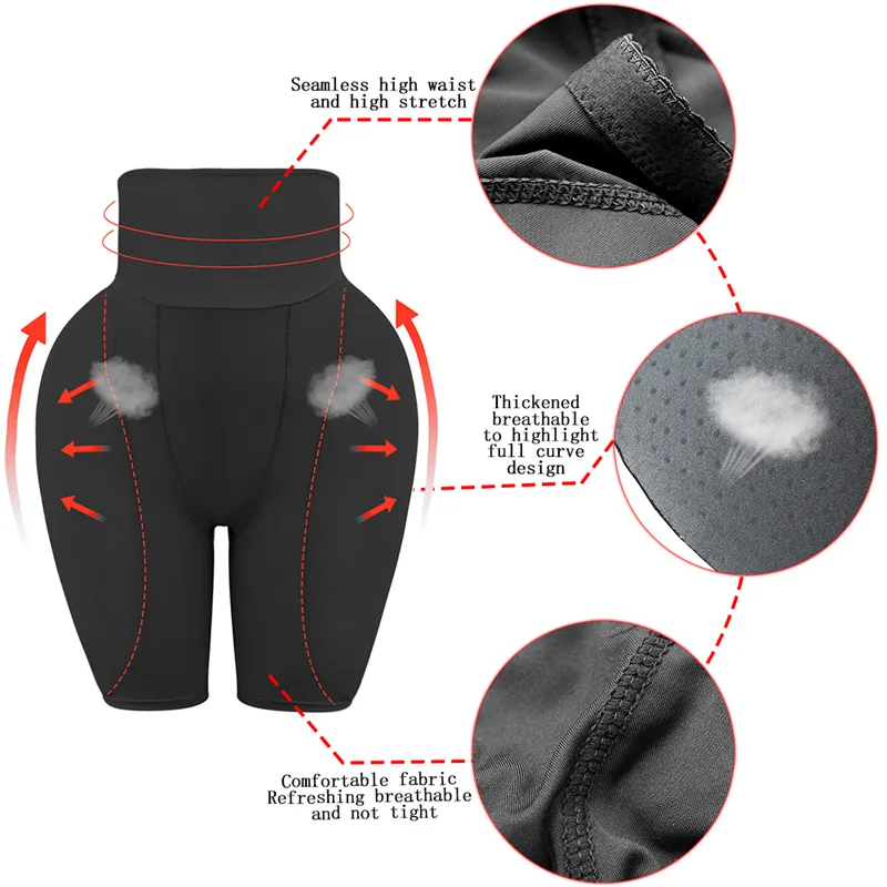 Ningmi Butt Lifter Control Hanties Body Shaper Fake Pad Foam gepolsterte Hüftverstärker -Unterhose weibliche Shapewear -Sandglas -Karosserie 220513