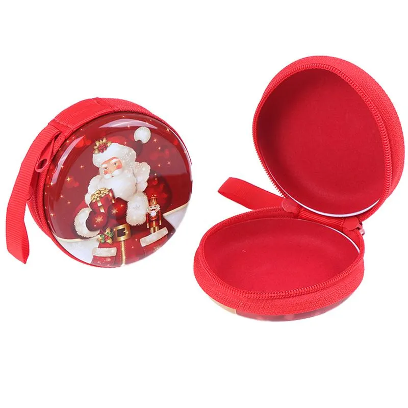 Xmas Candy Box Coin Earrings Headphones Gift Box Mini Tin Box Sealed Jar Small Storage Cans For Kid Packing Random