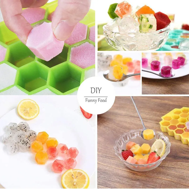 SILIKOLOVE Honeycomb Trays with Removable Lids Silica Gel Ice Cube Mold A Free 220611
