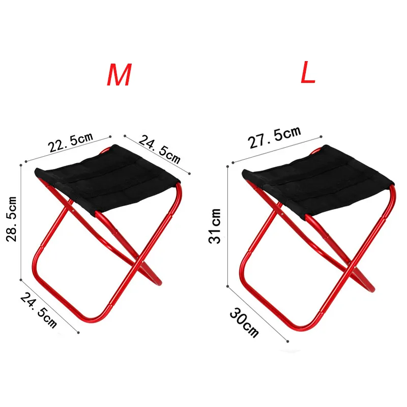 Taburete pequeño plegable pesca Picnic Camping silla plegable tela de aluminio portátil fácil de llevar muebles de exterior 220609