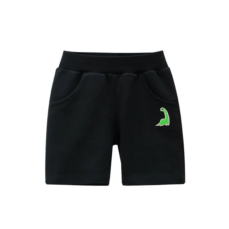 ZWY1733 Boys Cotton Shorts Summer Kids Solid Color Short Pants White Black Knee Length Trousers Thin Pants 220707