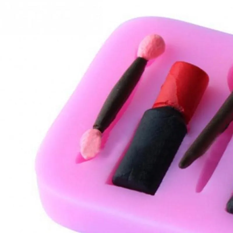 DIY Silicone Cuisson Moules Gâteau Fondant Savon 3D Moules Cosmétique Beauté Rouge À Lèvres Forme Alimentaire Outil Ustensiles De Cuisson De Haute Qualité C0412