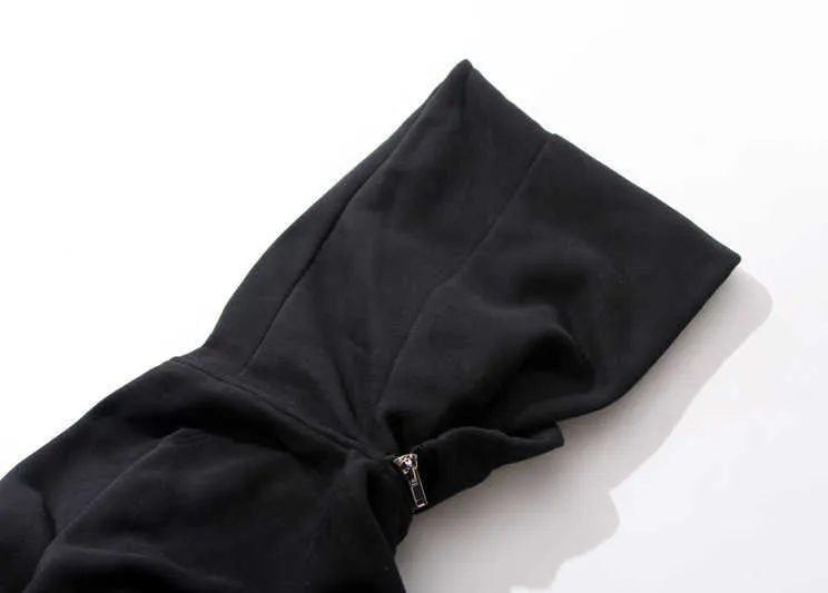Nowe bluzy mężczyźni zamykane swetra harajuku czarne swetry Hip Hop Swag Style Skate Streetwear Cloak Bluak270y