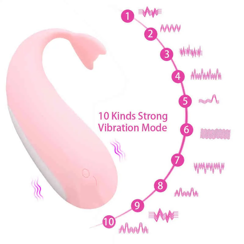 NXY Vibrateurs OLO Oeuf Vibrant Bluetooth APP Contrôle 10 Modes Forme De Baleine G Spot Massage Sex Toys pour Femmes Stimulateur Vaginal 048931610