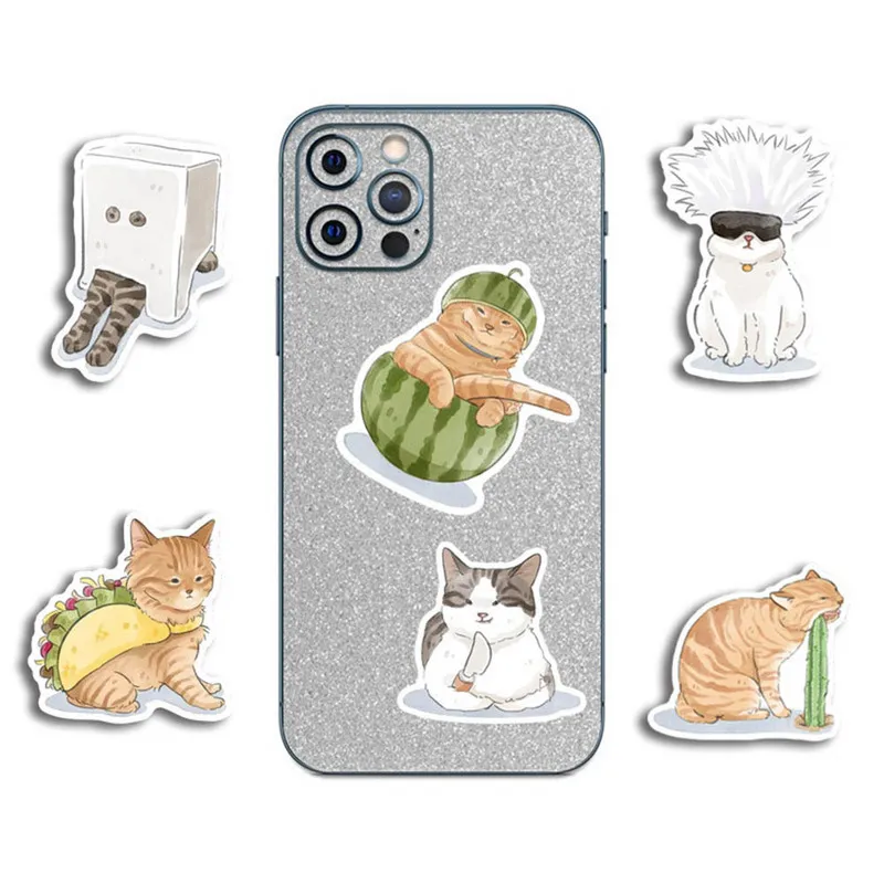 schattige kattenstickers kawaii dierenstickers diy koffer koelkast telefoon laptop gitaar auto graffiti cartoon sticker kinderen speelgoed 220815