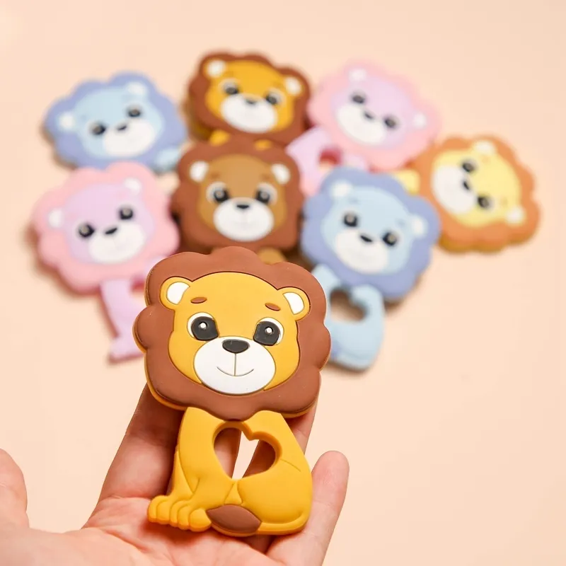 Baby Teethers Toys Silicone Teether Rodent animal Pacifier teeth Pendant A Free Beads Chew Biter Children Goods 220909