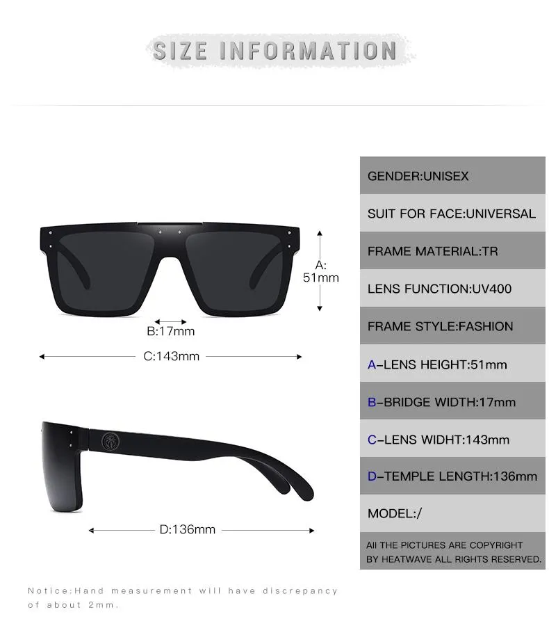 نظارة شمسية مرآة العدسة المستقطبة موجة حرارة الرجال الرياضة نظارات واقية UV400 حزام الحماية