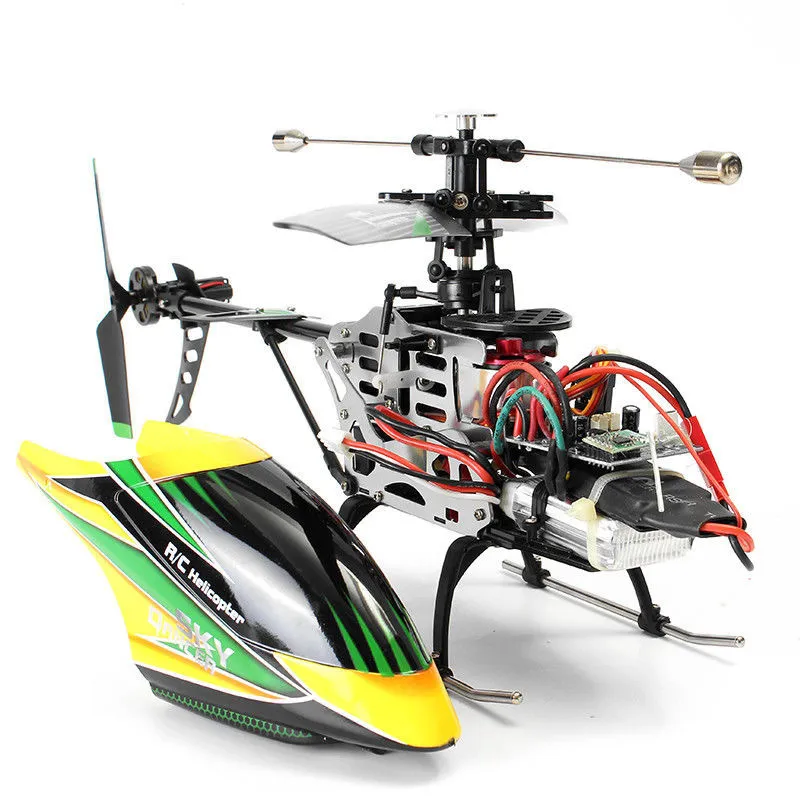 Wltoys v912 motor sem escova RC Helicóptero 4CH 2.4G Único lâmpada lâmpada lâmpada drone brinquedos grandes 220321