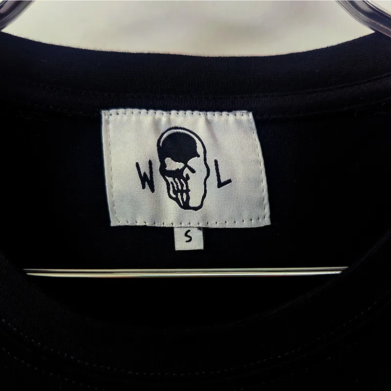 워렌 티셔츠 제이슨 두개골 프린트 남성 로타스 탑 티 여성 티셔츠 느슨한 티 남자 캐주얼 셔츠 반바지 슬리브 블랙 티 S-XL